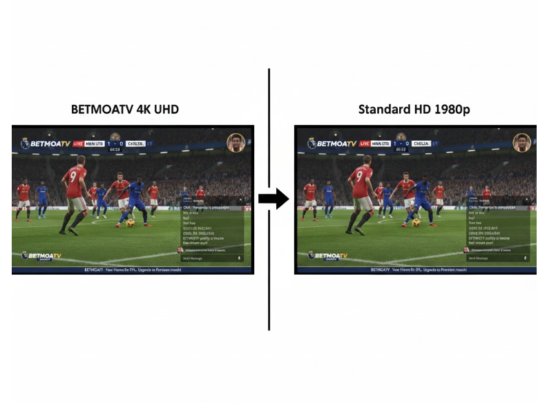 4K 스포츠 중계 비교 사진 4K 스포츠 중계 비교 사진
