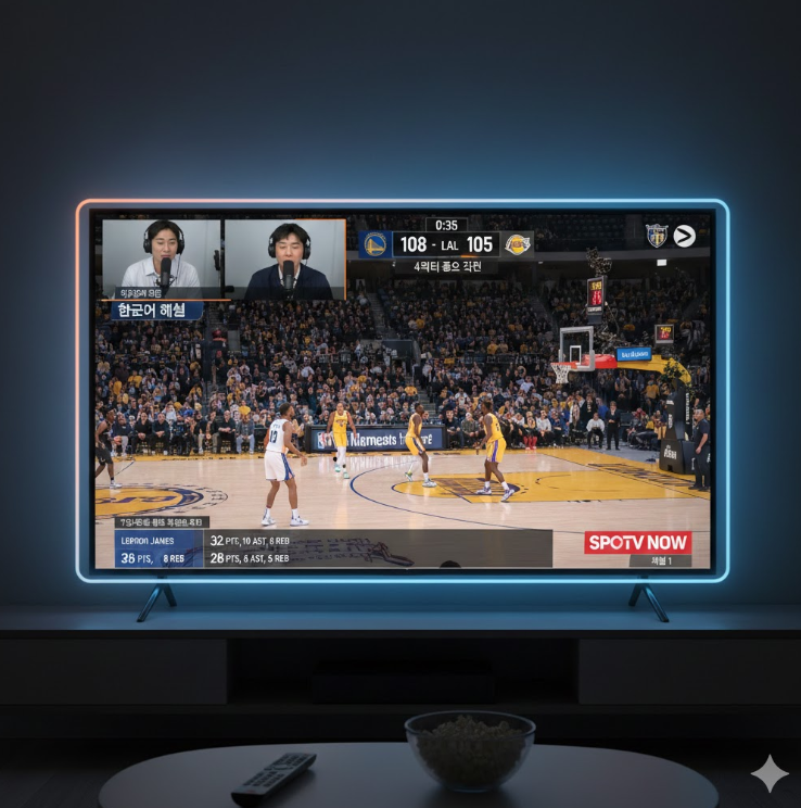 SPOTV NOW NBA 중계 화면 SPOTV NOW NBA 중계 화면