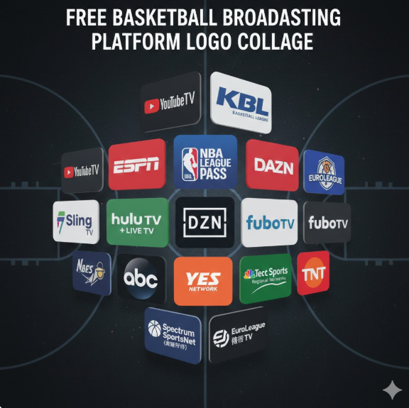 글로벌 플랫폼의 집결: NBA League Pass, ESPN, DAZN과 같은 세계적인 매체부터 국내 농구 팬들에게 친숙한 KBL 로고까지 한눈에 볼 수 있도록 구성되어 있습니다. 글로벌 플랫폼의 집결: NBA League Pass, ESPN, DAZN과 같은 세계적인 매체부터 국내 농구 팬들에게 친숙한 KBL 로고까지 한눈에 볼 수 있도록 구성되어 있습니다.
